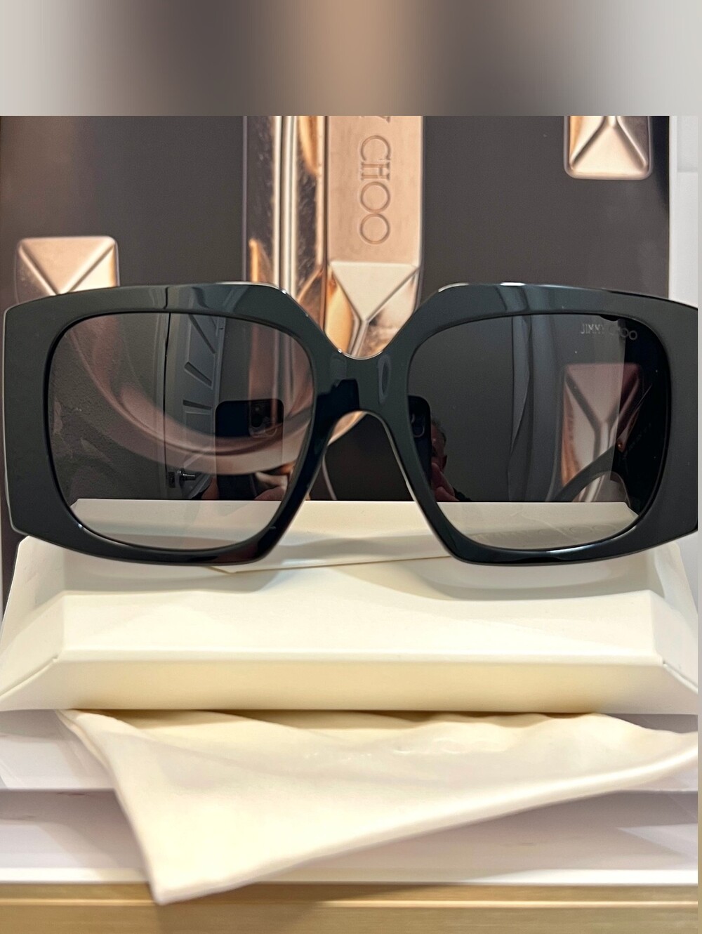 JIMMY CHOO JC5006U 5000/8G Luxury Oversized Square Sunglasses